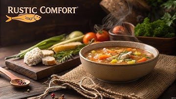 Một bữa ăn đơn giản ở nông thôn với món canh cá kho và rau dại