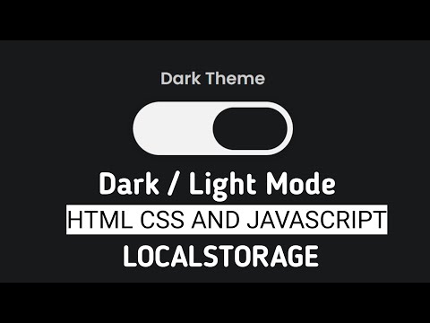 How to make Toggle Button with Dark/Light Mode in HTML CSS & JavaScript | LocalStorage
