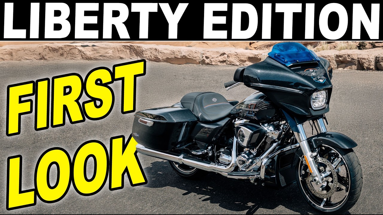 Первый взгляд на мотоцикл HARLEY DAVIDSON Liberty Edition STREET GLIDE 2026 года!