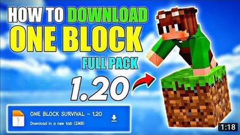 One Block In Minecraft Pe (1.19/1.20) -100% Working! | Minecraft One Block Survival For Bedrock/Java
