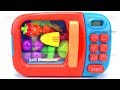 Microwave Fruits Surprise Toys and Learn Colors with Play Doh Ducks