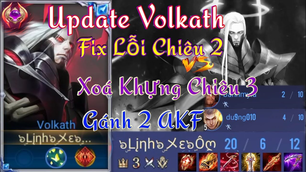 volkath rov  Update 2022  MCTN  Update Volkath Fix Lỗi Chiêu 2 + Xóa Khựng Chiêu 3 | Đi Rừng Gánh 2 Thằng AFK | Top Volkath