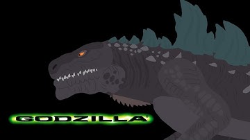 Godzilla 1998 ( Zilla Jr ) test animation - Green DRAGO