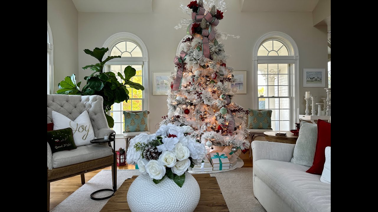 How to Decorate a Christmas Tree with Ribbon - Happy Haute Home