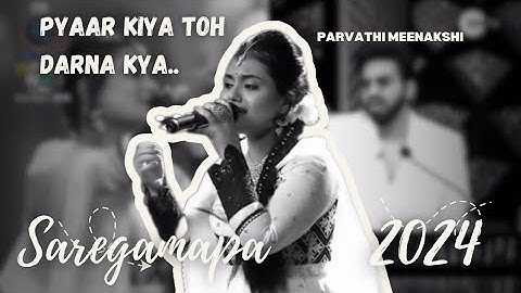 Pyaar Kiya Toh Darna Kya | Mughal-E-Azam | Parvathi Meenakshi | B/W Theme| Saregamapa 2024