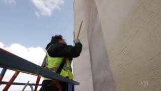 Kyle Hughes-Odgers Paints Mural On WA Wheat Silos