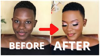 MAKEUP YA MTU MWEUSI || FULL FACE MAKEUP ON DARK SKIN|| (tanzanian youtuber)