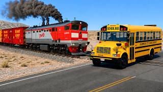Train Accidents and Cars vs Rails in BeamNG.drive #2 screenshot 5
