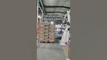Industrial robot cardboard palletizing #roboticpalletizer #automobile #palletizer #machine