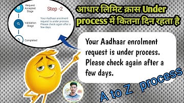 Your Aadhaar enrolment request is under process. Please check again after a few days.