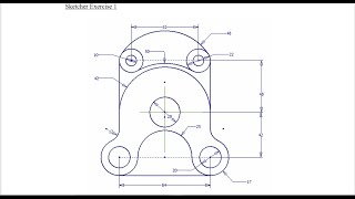 How to draw 2D sketch in CATIA V5  Exercise Book## Part 7