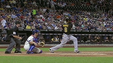 PIT@NYM: Marte ties the game with a line-drive single