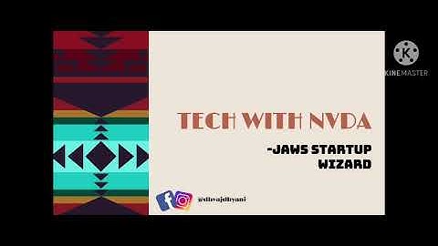 JAWS STARTUP WIZARD.