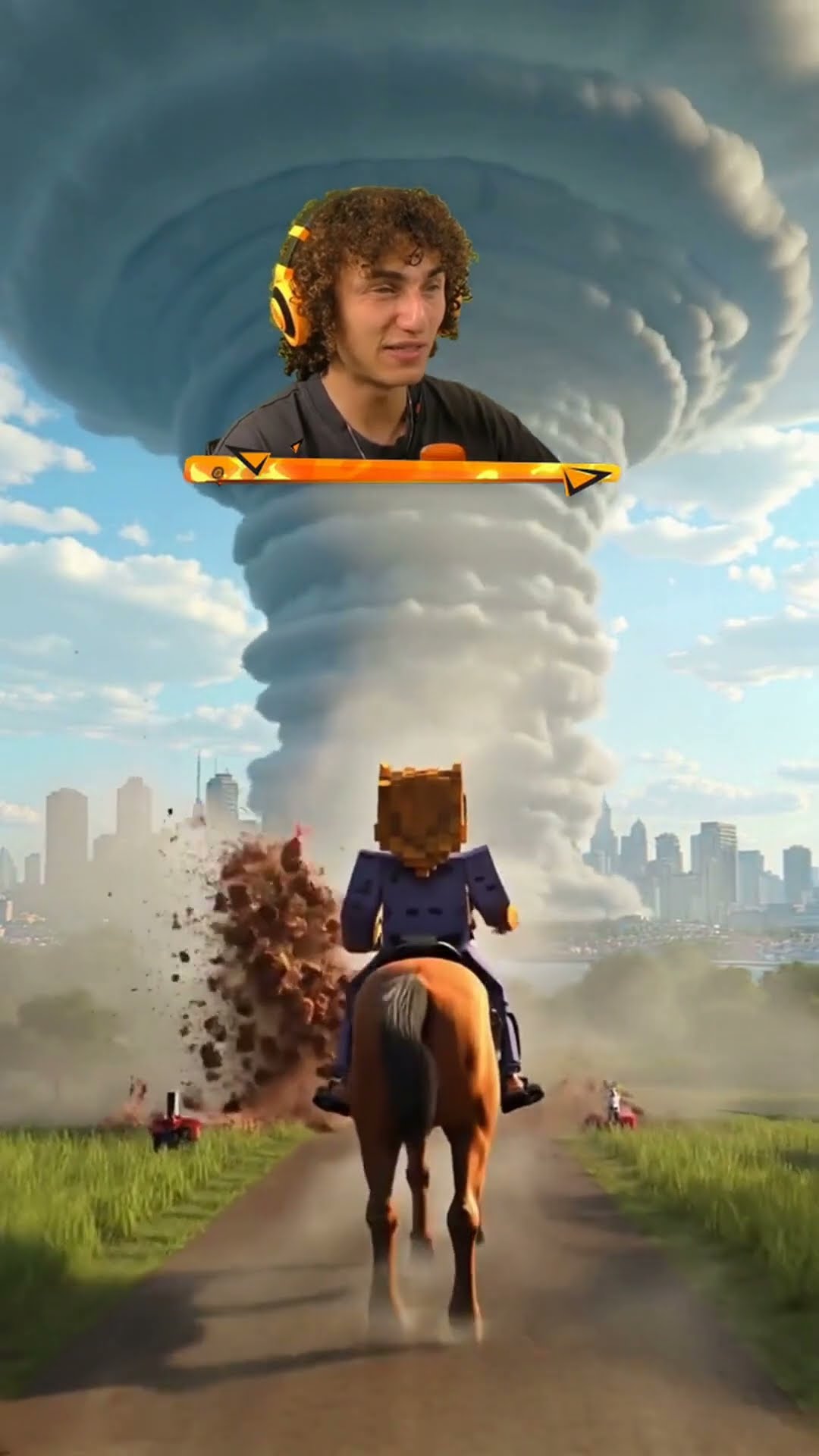 Minecraft Steve vs TORNADO!?