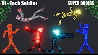 Super Droids vs Hi-Tech Soldier in People Playground