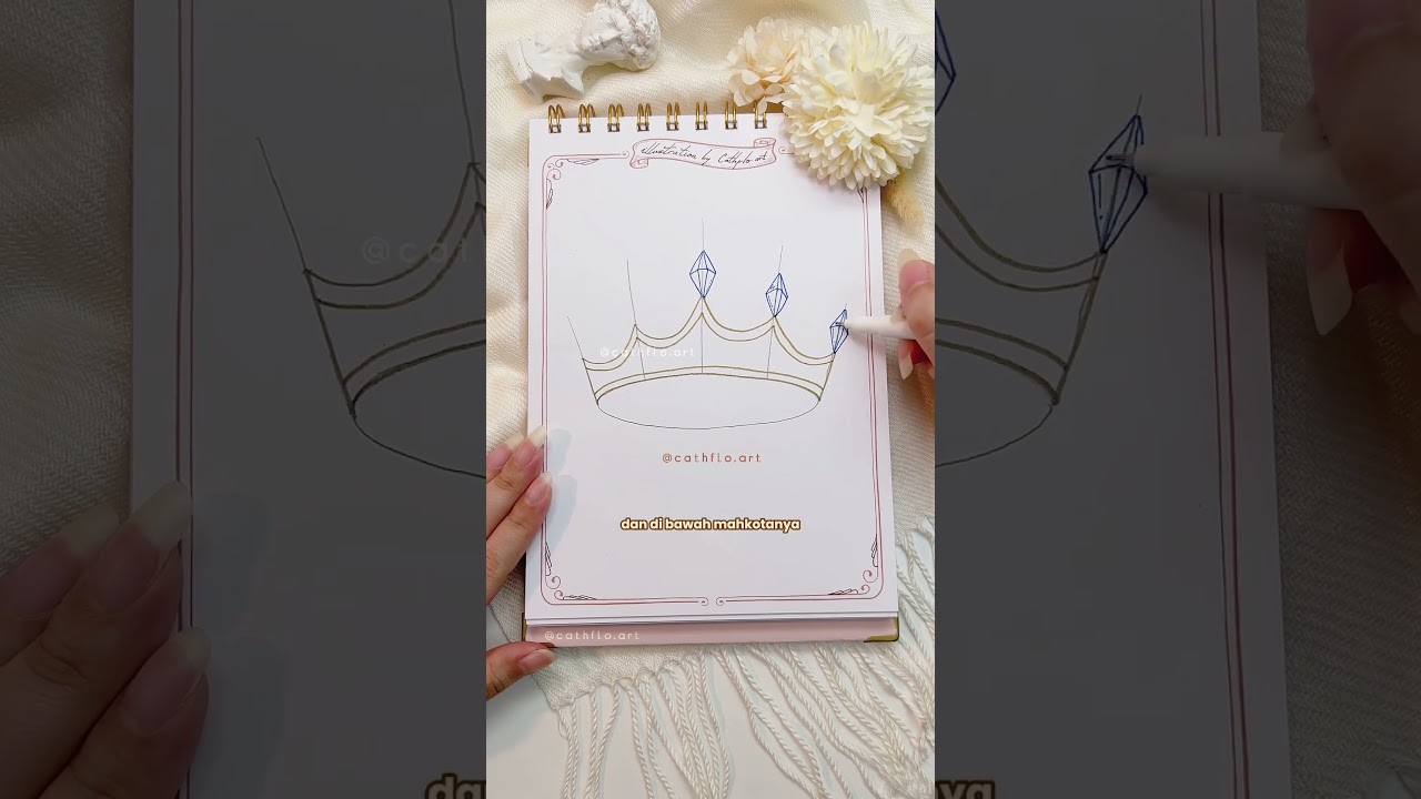 Tutorial Gambar Mahkota Aesthetic @cathfloart