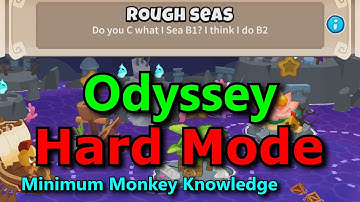BTD6 Odyssey Hard Mode - Minimum Monkey Knowledge (Rough Seas) tutorial / guide
