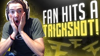 I HIT A CLIP AND FAN HITS TRICKSHOT!