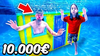 10.000€ wer als LETZTES UNTERWASSER HAUS VERLÄSST!😱