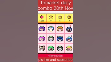 Tomarket 20th Nov daily combo #tomarket #shorts