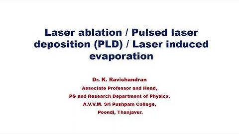 Nanomaterials Synthesis Methods - Laser Ablation
