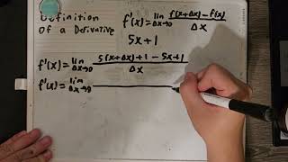 calculus project 1 definition of a derivative