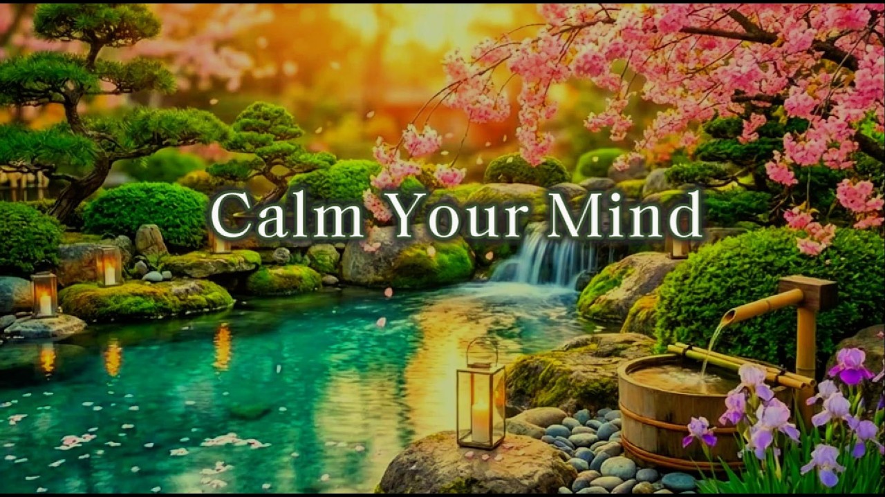 Calm Your Mind 🌸 Soft Piano & Gentle Water Sounds for Stress Relief, Relaxation & Study (3 Hours)