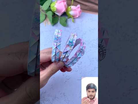 paper hand bracelet #diy #shortsvideo #viral #craft #handmade #ytshorts #diyfun #origami