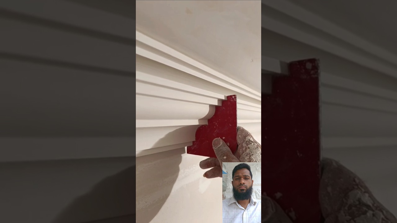 How to make a direct gypsum Pop plaster cornice very easily 