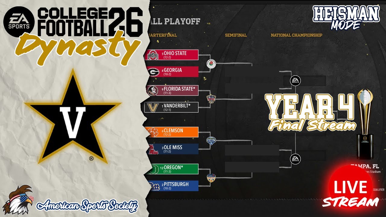 🏈Vanderbilt FINAL STREAM! - Year 4 Postseason |🏈Vandy Dynasty LIVE STREAM🔴