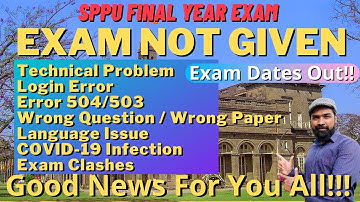 SPPU Final Year Exam Update ✔  | Exam jar Sutle Astil tar ha video tumchya saathi | Dr. yaseen
