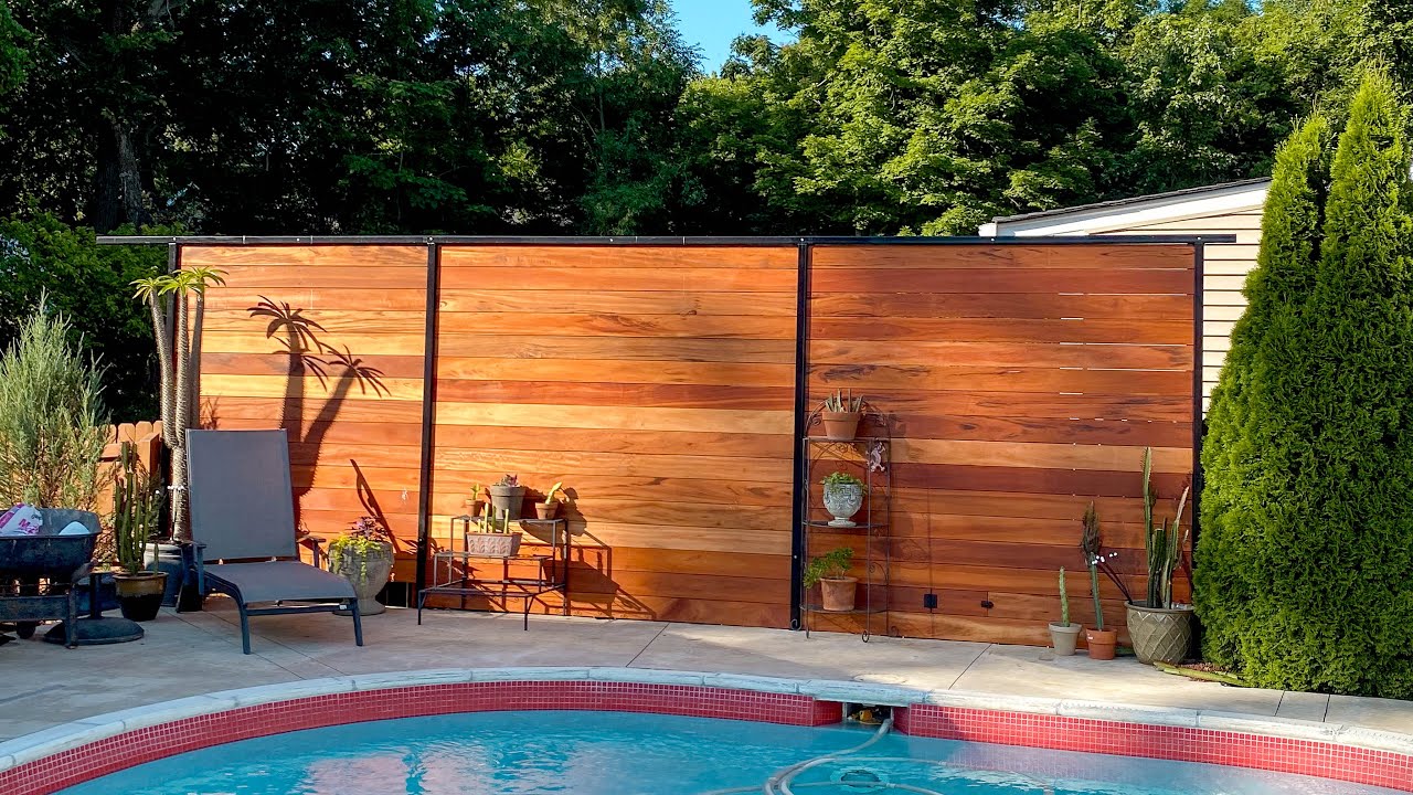 Горизонтальный забор своими руками с металлическим каркасом | Tigerwood | Долгий срок службы!