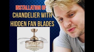 [Problem Solved] Fandelier 36'  install.  How to hang Chandelier with invisible/hidden fan blades