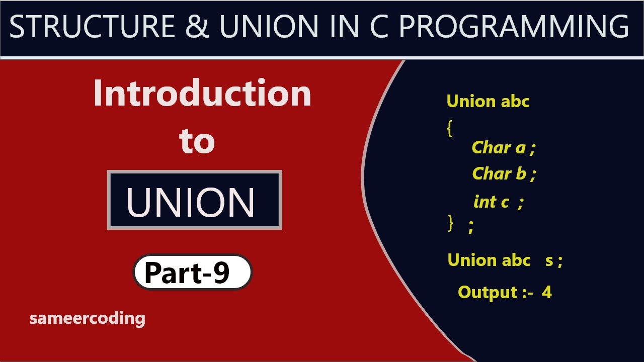 Introduction to Unions in C Programming | Structure vs Union ...