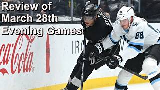 Review of March 28th NHL Evening Games