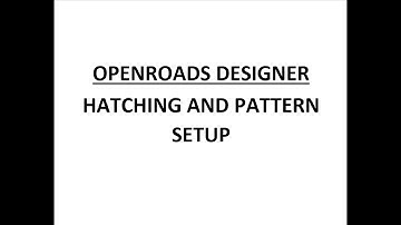 ORD - MicroStation - 11.5 - Hatching and Pattern Setup