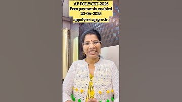 AP POLYCET-2025 Latest Update||Fees payments enabled |పాలిటెక్నిక్ ఫీజు Payment #polytechnic #update