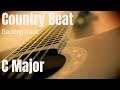 Country beat guitar backing track jam in c major