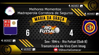 Melhores Momentos Madreperola Maria da Graça 6 x 4 Madureira  -  Sub 8  -  RioFutsal