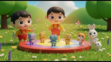 Five Little Robots Beep Beep Beep | Counting Song for Kids | Fun Robot Nursery Rhyme