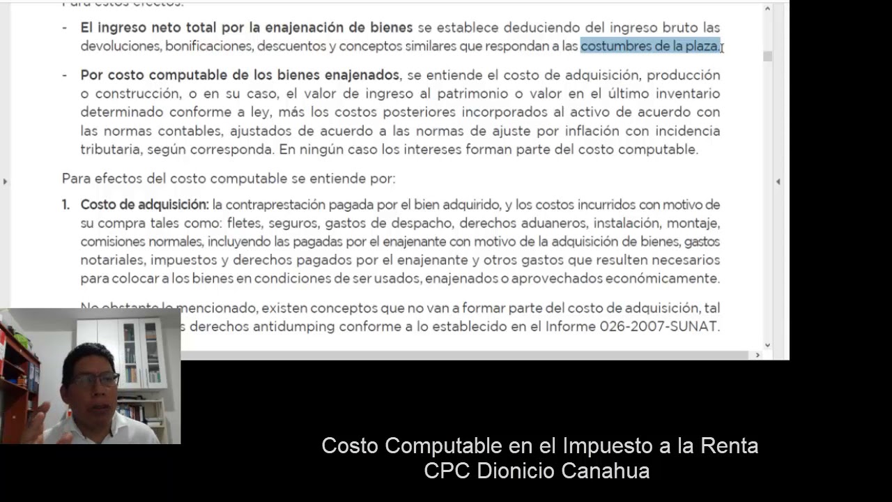 PDT 708 El Costo de Adquisición y Producción en Renta - YouTube