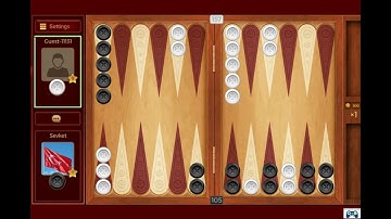 Backgammon King Online, Sevket Plays Backgammon :)
