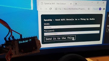 Send WiFi credentials over Audio to an IoT "Thing"
