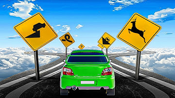 Testing Cars vs Every Warning Sign in GTA 5