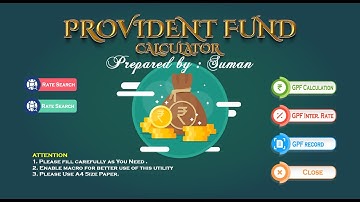 PF Calculator | GPF Calculation | Automated Excel File | 2023 -2024