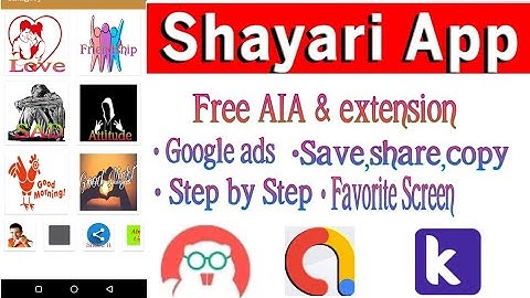 How to make Shayari app in kodular/Thunkable with Google ads and Upload on Playstore