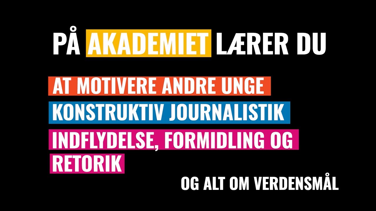 Verdensmålsakademiet - Bliv ambassadør for Verdensmålene