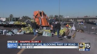 Messy wreck backs up traffic on Interstate 10