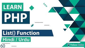 PHP Array List Function Tutorial in Hindi / Urdu