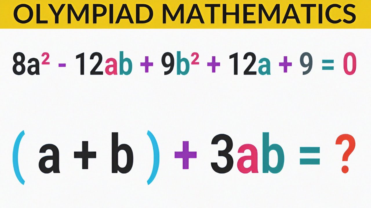 Costa Rica | Math Olympiad Question | You should know this trick | find the value of ( a + b ) + 3ab